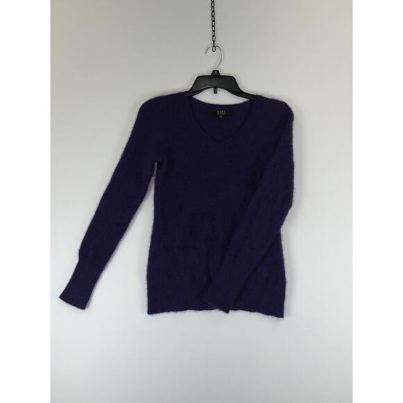 Alex Marie Sweater Womens Medium Purple Cashmere V Neck Soft Fuzzy Pullover - Picture 1 of 5